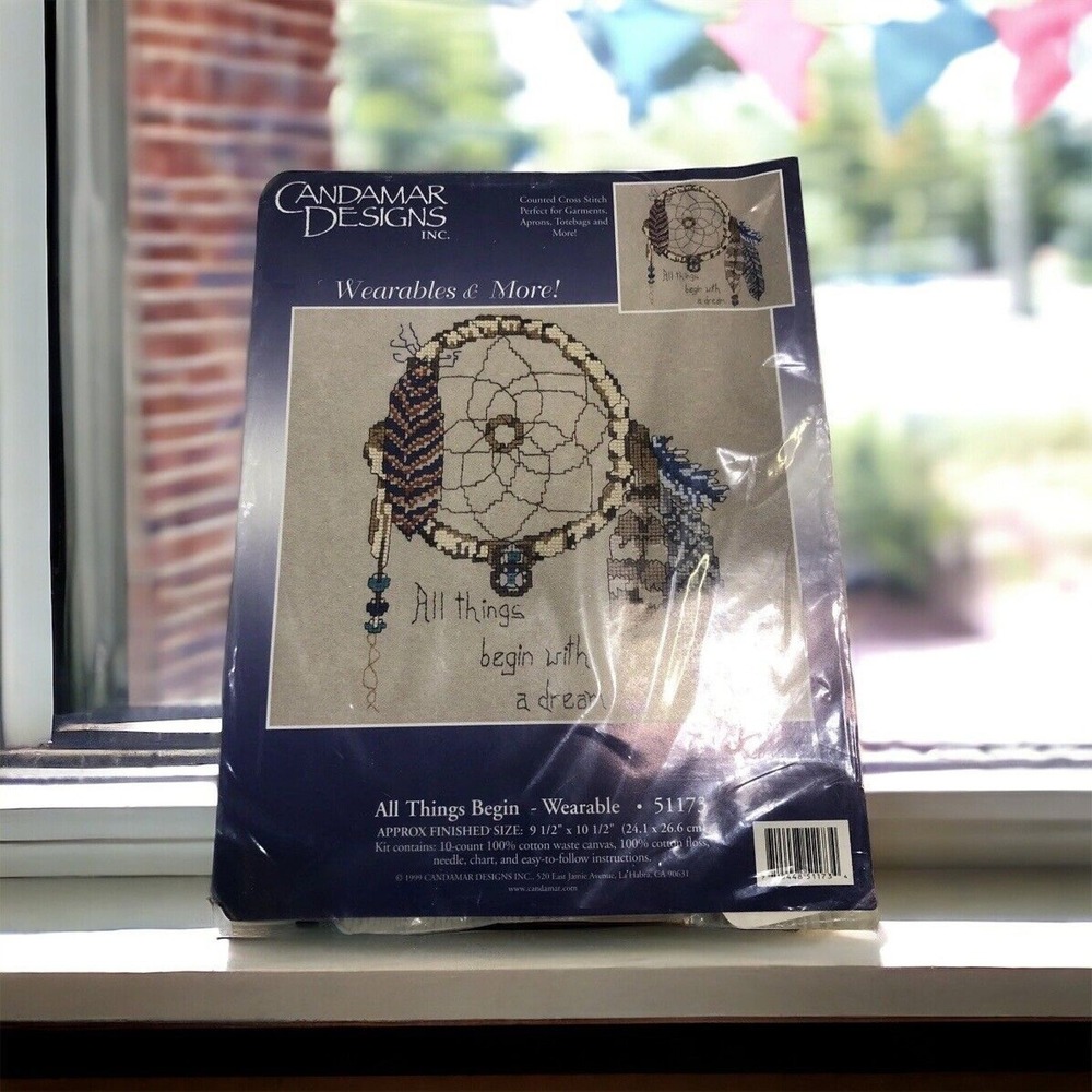 Candamar Designs Dreamcatcher Cross Stitch Kit Wearable 51173 Vintage 1999
